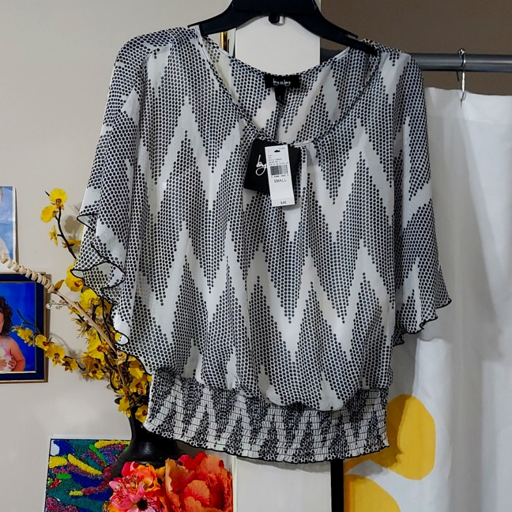 by&by black and white top